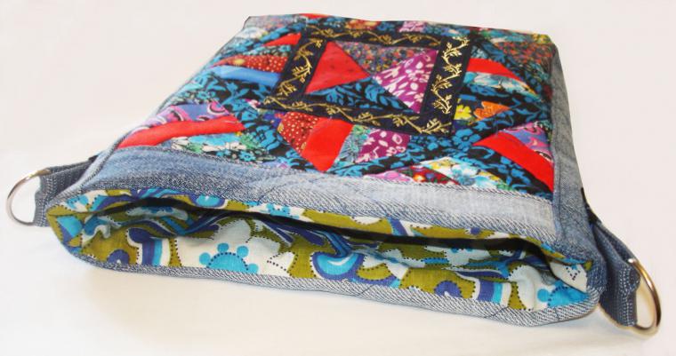 We sew a bag of patchwork and old jeans. DIY tutorial with pictures. Шьем сумку  из лоскутков и старых джинсов. МК