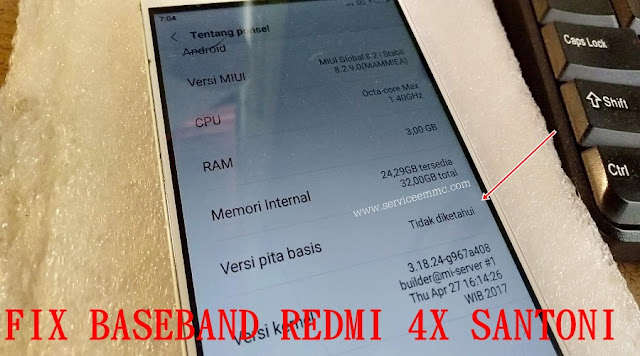 Fix Baseband Unknown Redmi 4X Santoni-Nakal