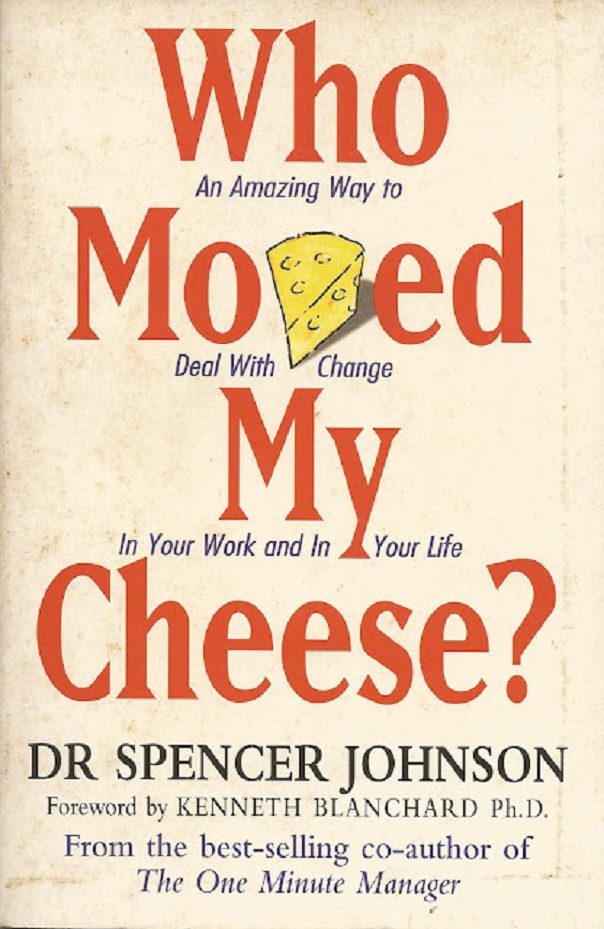 Image shows hardcover for Who Moved My Cheese book by Spencer Johnson