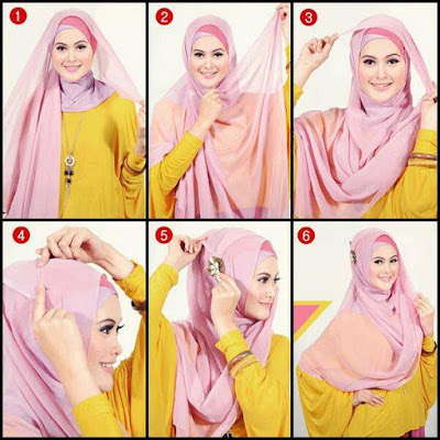 Tutorial Hijab Syar’i Pesta