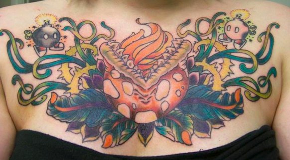 chest tattoos. chest piece tattoo. Picture of Design Tattoos Games Image of Design Tattoos