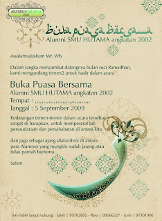 Alumnus Hutama 2002: Jadwal Buka Puasa bersama!
