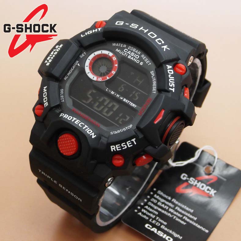 Jam Tangan KW Super Casio G-Shock GW-9400 Rangeman (Black Red)