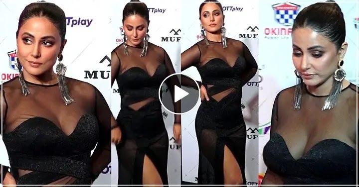 Hina Khan showed hot figure in bold dress
