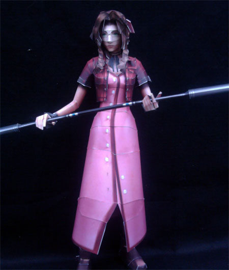 Dissidia 012 Final Fantasy Aerith Gainsborough Papercraft