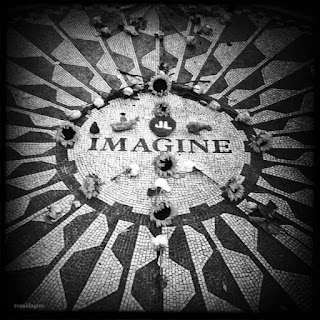 John Lennon, Imagine monument at Strawberry Fields in Central Park, New York City