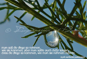 Man soll die Dinge so nehmen, wie sie kommen. Aber man sollte auch dafür sorgen, dass die Dinge so kommen, wie man sie nehmen möchte.