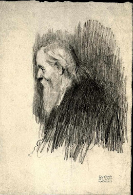 Gustav Klimt uomo con la barba