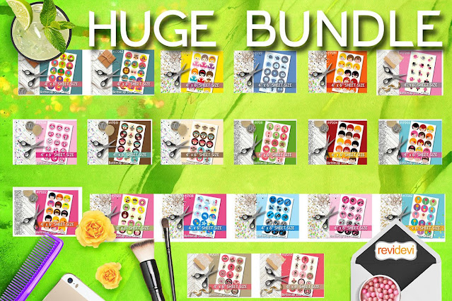 Printable Bottlecap Sheet Huge Bundle