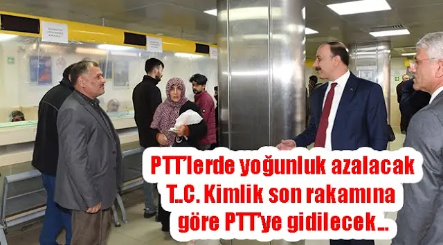 PTT İşlemlerime düzenleme getirildi