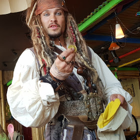 Captain Jack Sparrow lookalike who is incredibly good at Coral Island Blackpool