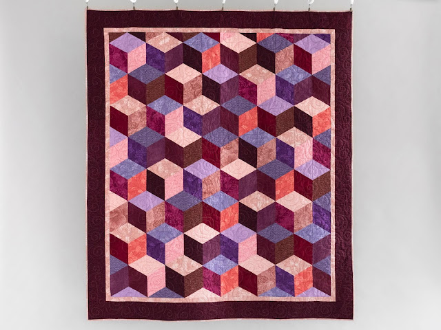 Tumbling Blocks quilt kit on Craftsy