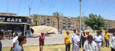 حملة إزالة موسعة تسترد 3 قطع من أراضي الدولة بحي فيصل في السويس