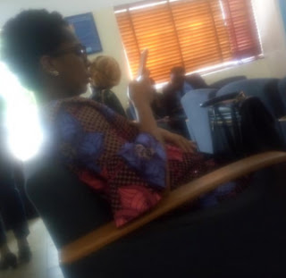 Tboss looking heavy, spotted at the Medicaid Radio Diagnostic center in Abuja. 'Heavily pregnant?!'