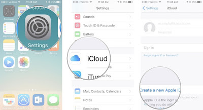 how to create icloud ID from iPhone