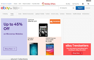 ebay website's home page