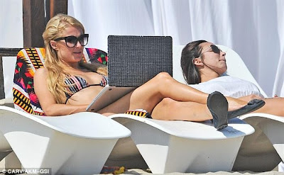 Paris Hilton in Bikini at Malibu Beach Hot Pictures