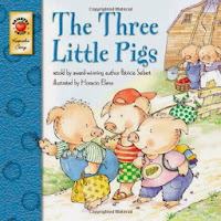 Old storybook of The Three Little Pigs.