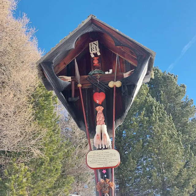 santuario santa croce prati di armentare alta badia inverno neve ciaspole