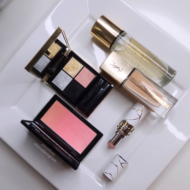 YSL Holiday 2023 Makeup Collection review swatch makeup look