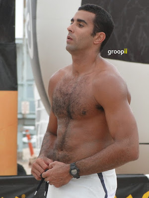 Pedro Salgado Shirtless at Hermosa Beach Open in 2011