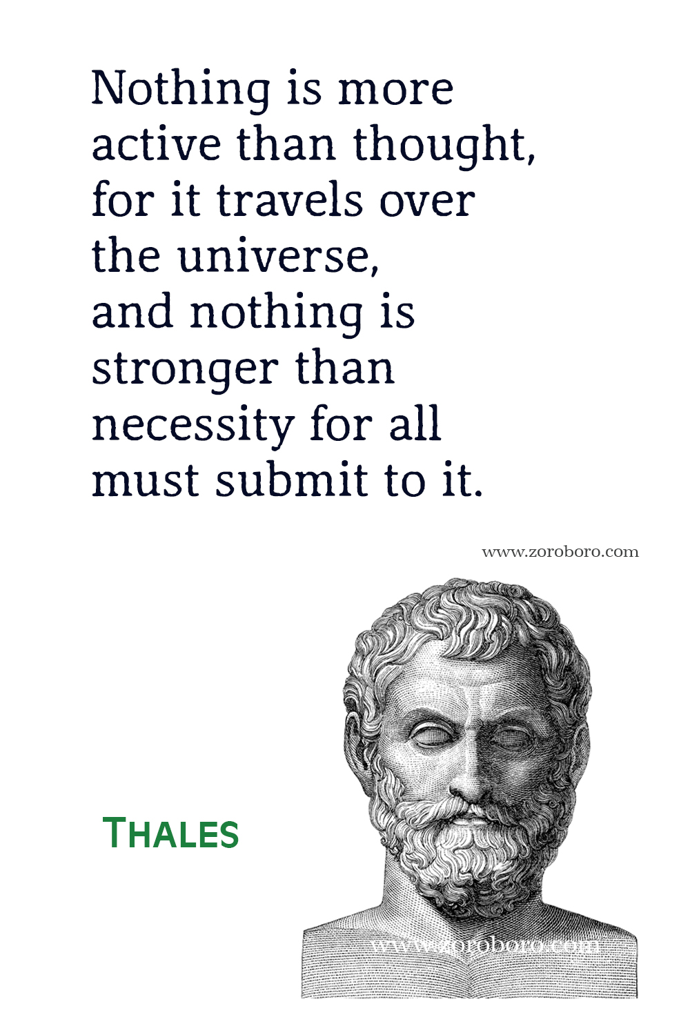 Thales Quotes, Thales Philosophy, Thales Books Quotes, Thales Image, Thales Science / Thales Theory Quotes. Thales of Miletus.