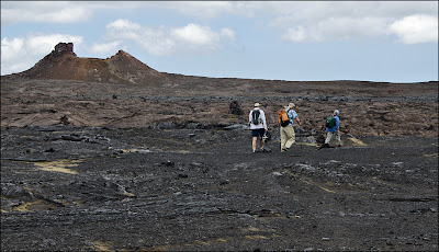 Darcy Bevens leads hikers 