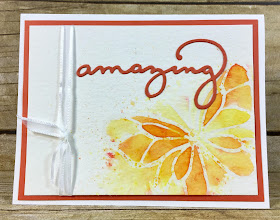 Shop Online for Stampin' Up!.  You can purchase all you need to make this awesome card from my online store!  I used Stampin' Up!'s Beautiful Day Stamp Set, Brusho, Stampin' Spritzer, Heat Tool, Clear Embossing Powder, VersaMark Pad, Whisper White 1/4" Organza Ribbon, and the Celebrate You Thinlits.  Video on blog!  #stamptherapist #stampinup www.stamptherapist.com