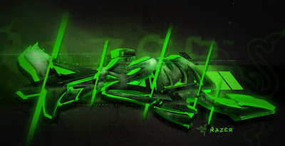 3D graffiti Digital Droid by Technica