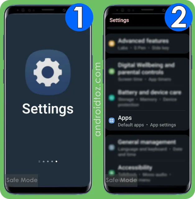 Uninstall Apps in Safe Mode using Settings (1)