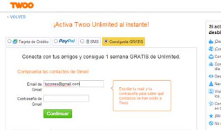 Contactos Twoo unlimited