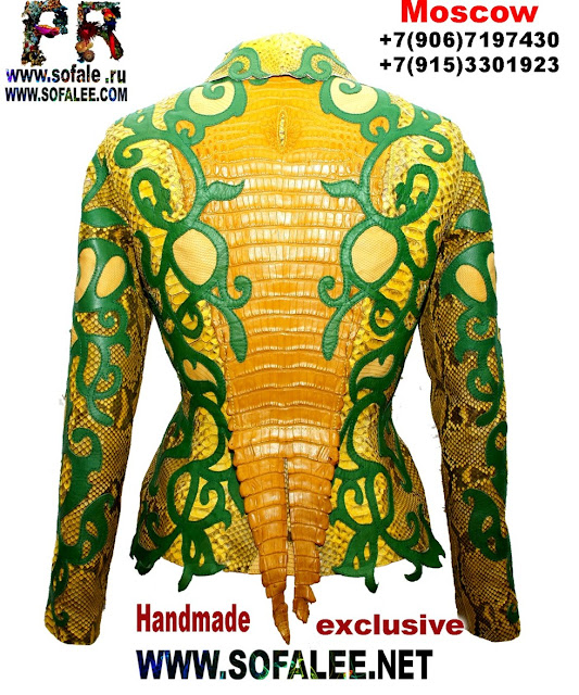 VIP clothing of alligator skin python skin jacket