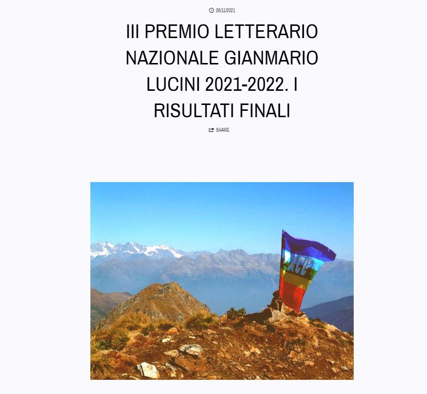 L'ultimo... (premio "Gian Mario Lucini" 2022)
