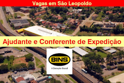 BINS seleciona Ajudante de Expedição e Conferente em São Leopoldo