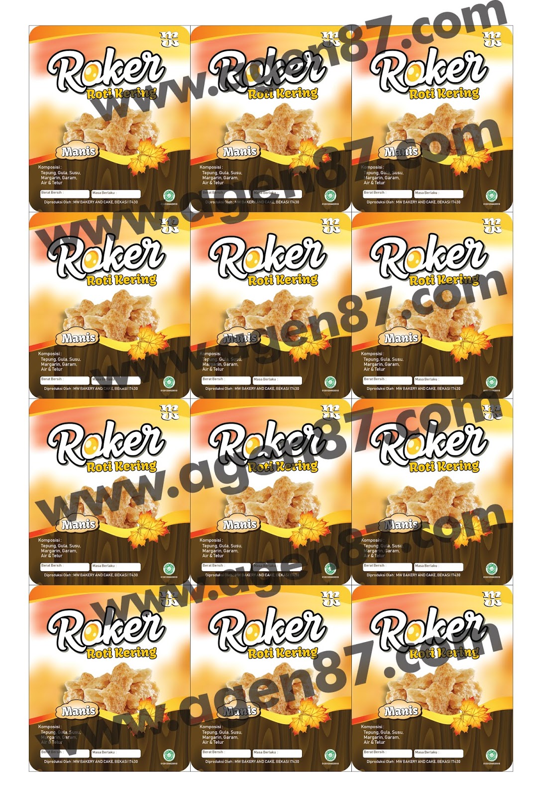 Contoh Desain Sticker Makanan Label Makanan Ringan Agen87