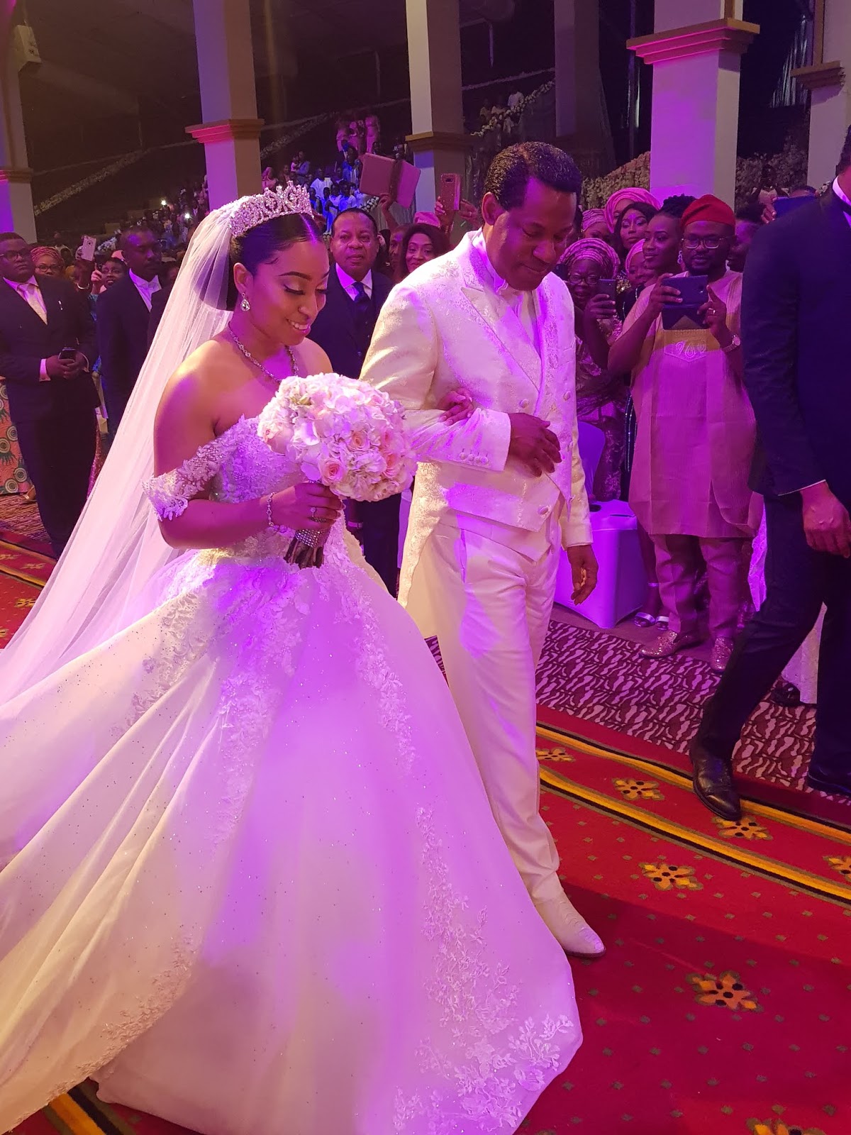 First photos from the church wedding of Pastor Chris ...