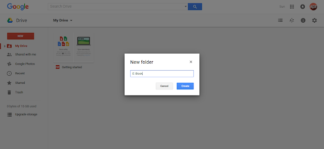 Cara membuat folder di Google Drive