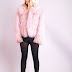 1980's Pink Mongolian Fur Coat