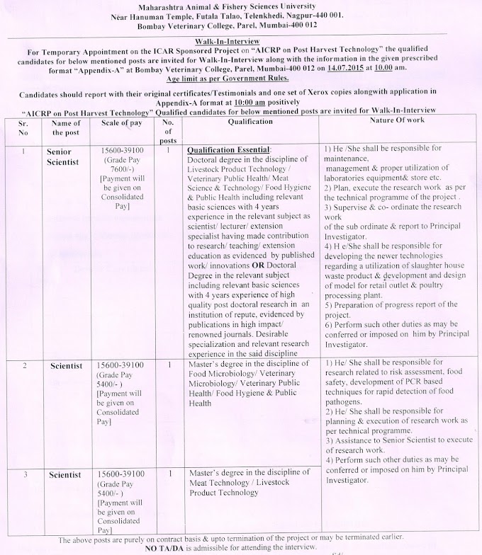 BVC Mumbai Microbiology Scientist Opening