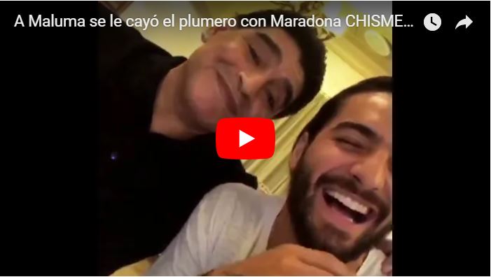 A Maluma se le cayó el plumero con Maradona