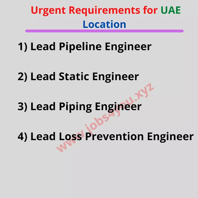 Urgent Requirements for UAE Location