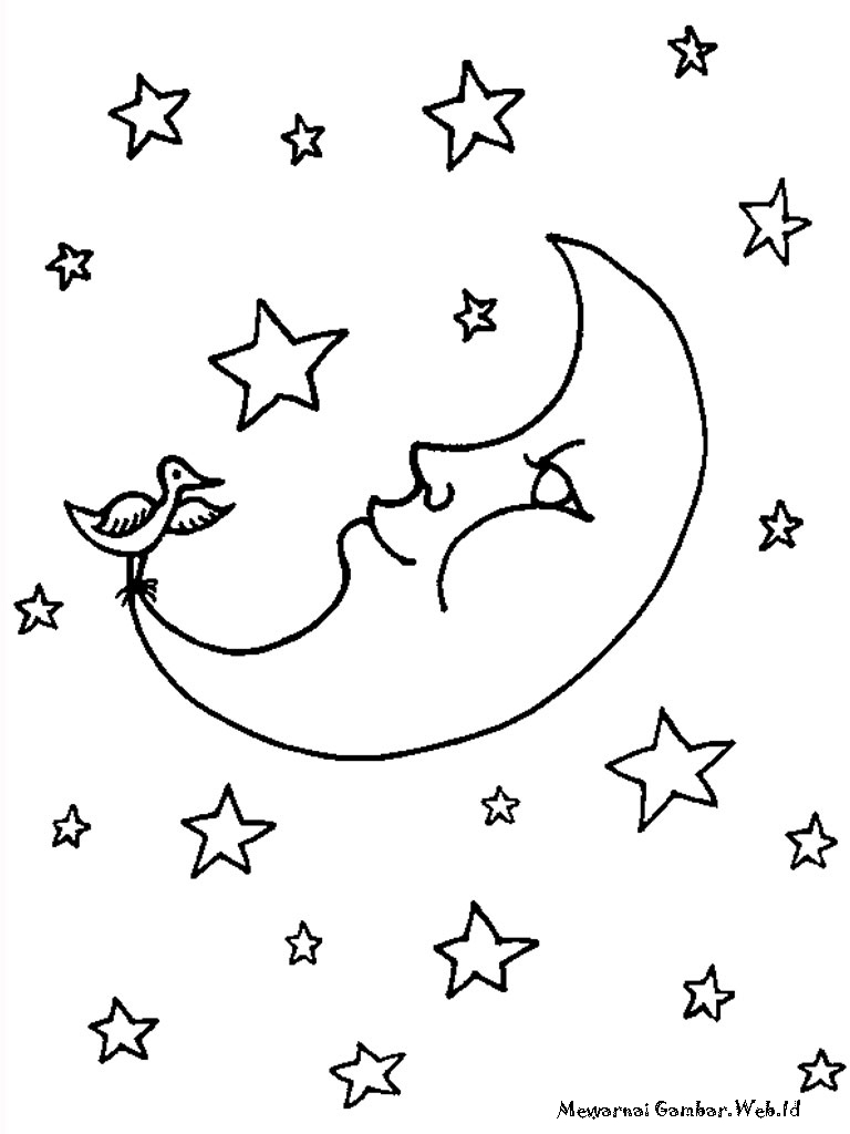  gambar  bulan  sabit kartun Pemandanganoce