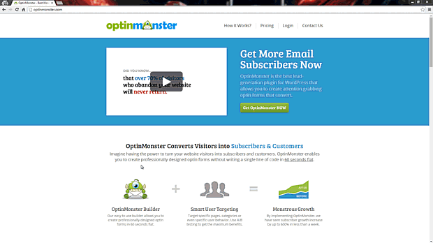 Exit popup Exit popup in OptinMonster