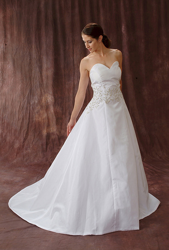 strapless white wedding dresses