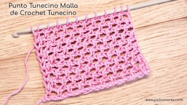 Punto tunecino malla a crochet