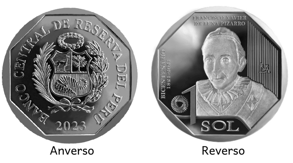 constructores de la republica bicentenario, moneda Francisco Xavier De Luna Pizarro