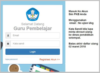 Cara Daftar Ulang Bagi Guru Belum Lulus Pretes PPG 2018 Di SIM PKB