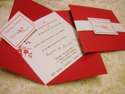 Red and White Wedding Invitation