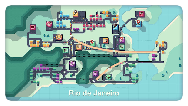 Screenshot of Rio de Janeiro in Mini Motorways