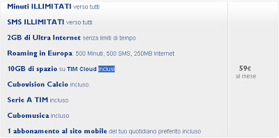 TIM - Tutto Compreso Unlimited, tariffe